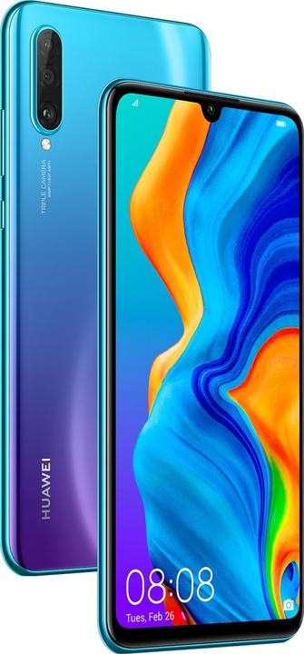 Actual product image Huawei P30 Lite (6GB) New Edition (256 GB, Peacock blue, 6.15", Hybrid Dual SIM, 4G)