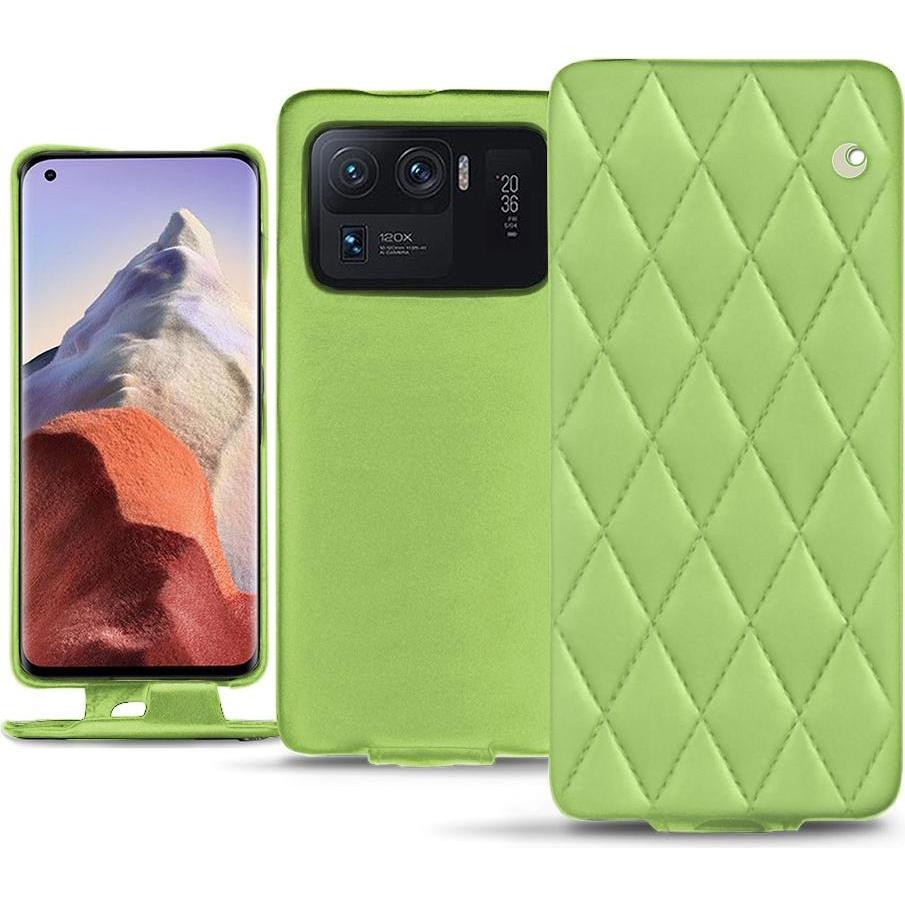 Noreve Lederschutzhülle vertikal (Xiaomi Mi 11 Ultra), Smartphone Hülle, Grün