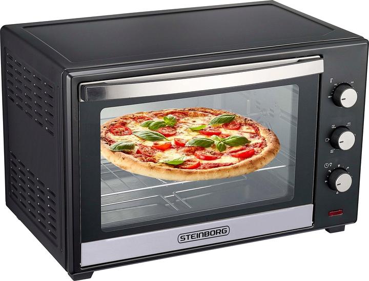 Actual product image Steinborg Minibackofen 60 Liter, Silber
