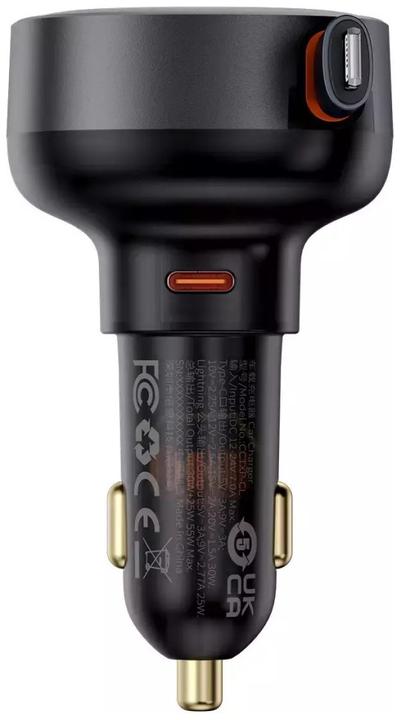 Produktbild Baseus Enjoyment Pro USB-C (weiblich) / Lightning (männlich) 60W Autoladegerät - Schwarz