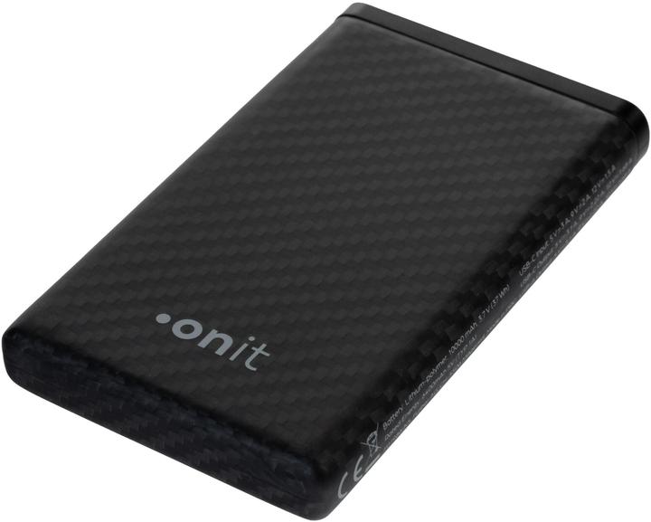 Onit Banque d'énergie carbone 10000 mAh PD (10000 mAh, 22.50 W, 38.50 Wh)
