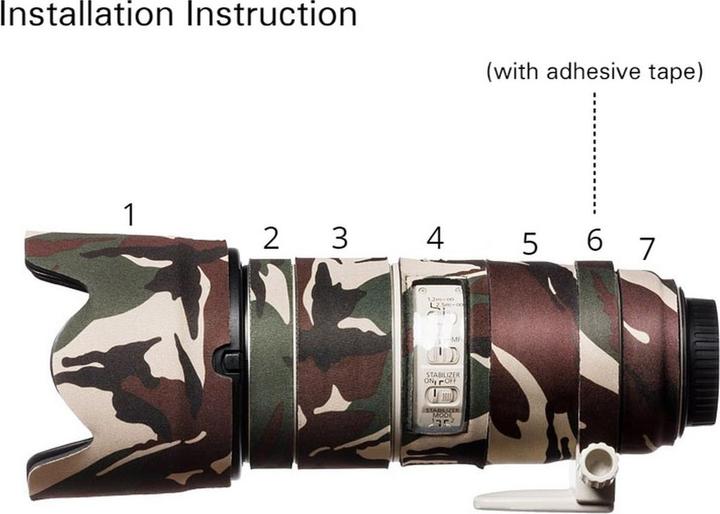 Image du produit easyCover Couvre-chêne pour objectif Camou. Forest pour 70-200mm f/2.8 IS II USM (Manchon)