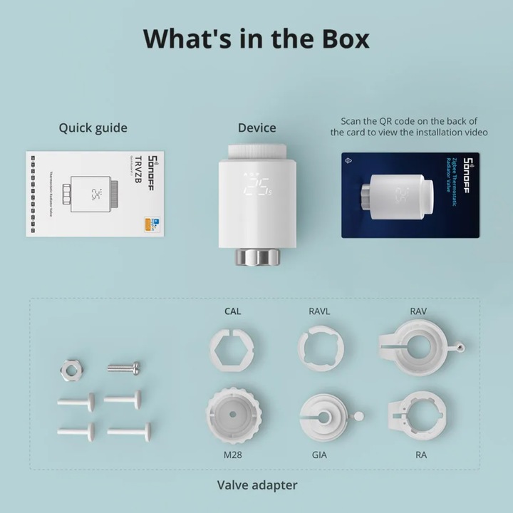 Actual product image Sonoff Smart thermostat radiator Zigbee