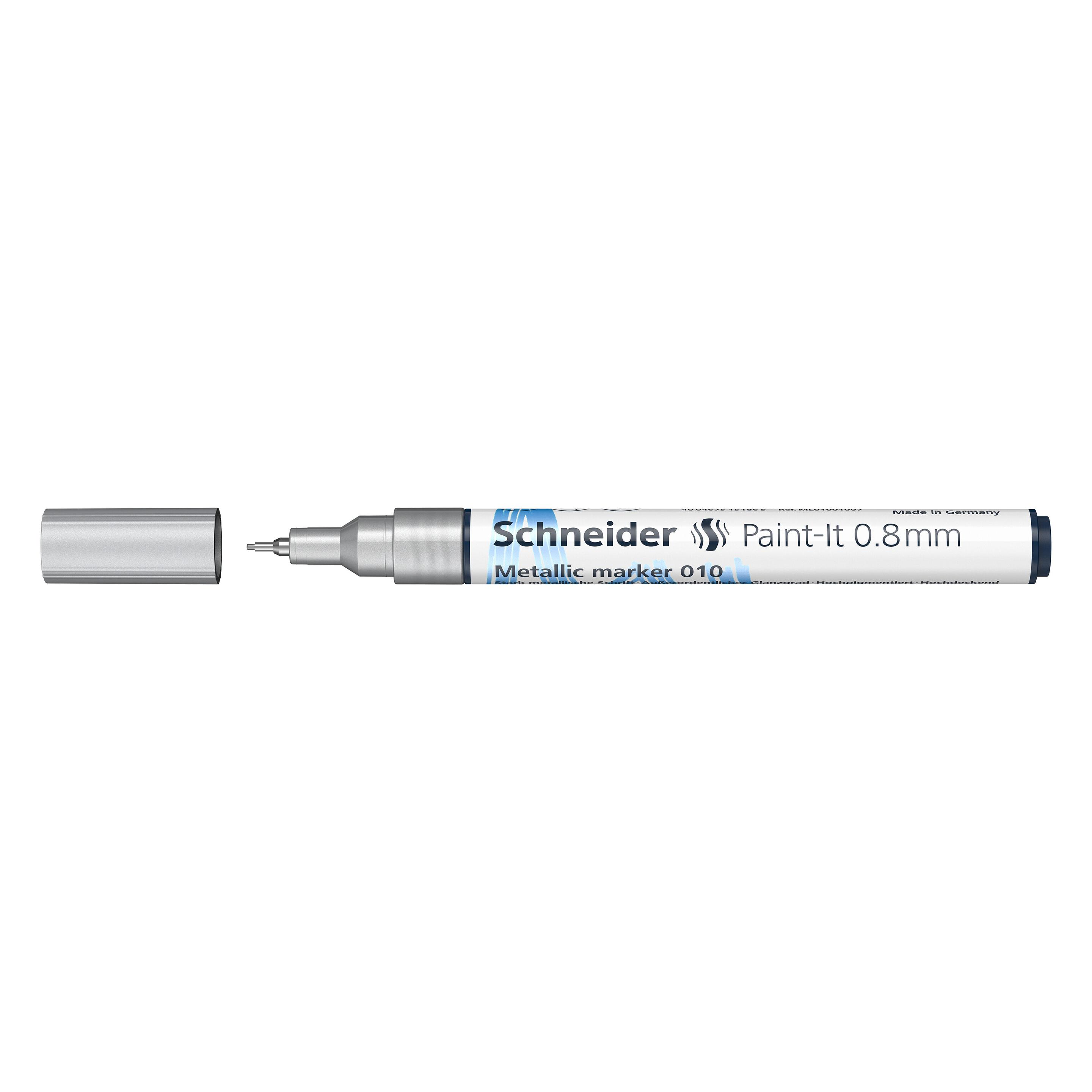 Schneider, Marker, Paint-It 010 Merk, 0, 8 Mm, Metallic Zilver