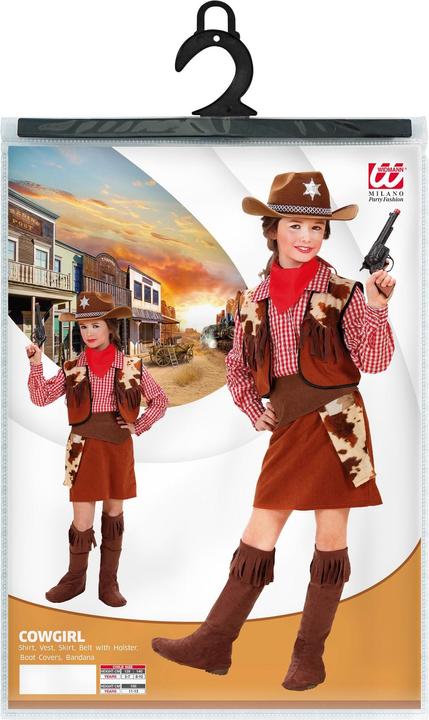 Costume Da Cowboy Per Bambini 8-10 Anni - Rubies, Giacca E Pantaloni Con Sciarpa Rossa