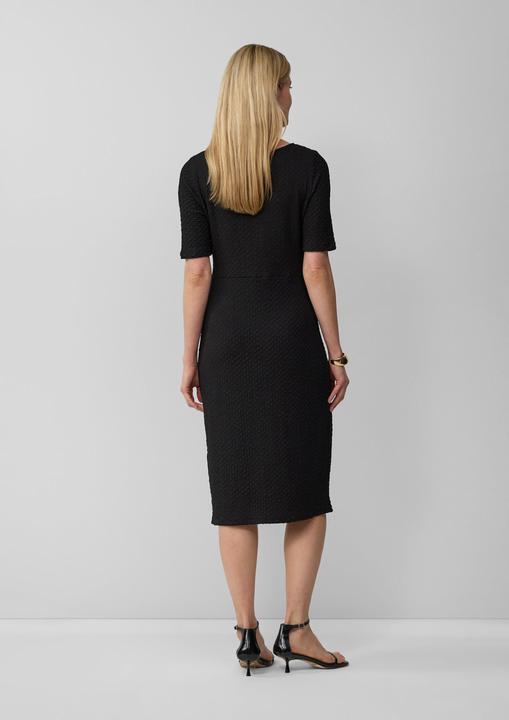 Produktbild S.Oliver Kleid Strukturiertes Slim-Fit-Kleid mit Knotendetail (40)