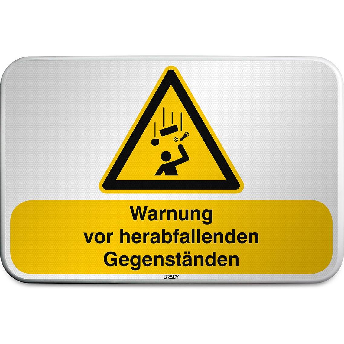 Brady W/W035/DE396/RFLBD-600X400-1, ISO Sicherheitsschild - Warnung vor herabfallenden Gegenstände (306278)