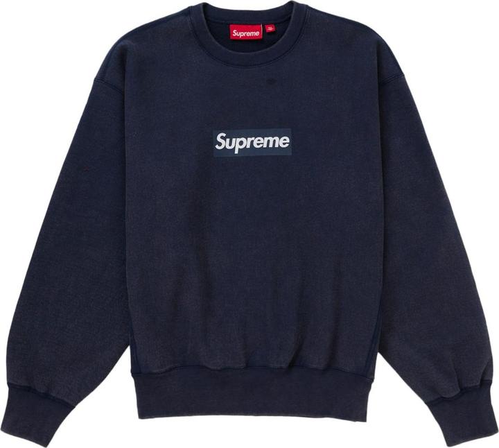 Produktbild Supreme Washed Box Logo Crewneck Navy (M)