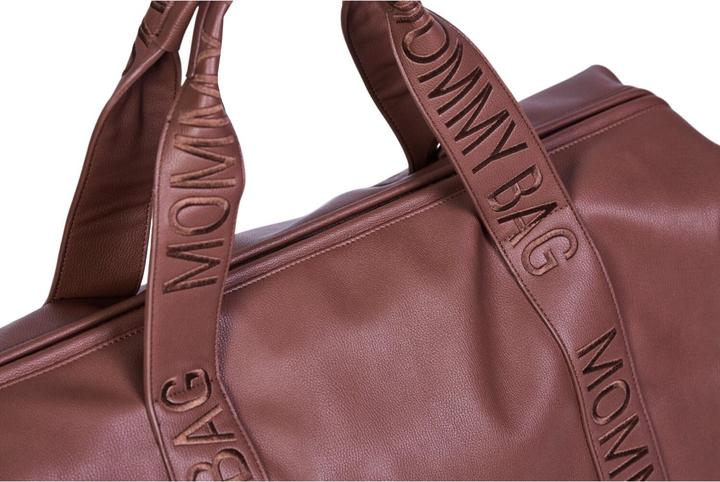 Actual product image Childhome Wickeltasche Mommy Bag Signatur Leder dunkelbraun