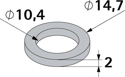 Actual product image Hettich Distanzring, verzinkt 10/15 mm, 20 Stück (20 pcs.)