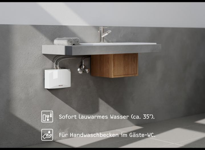Immagine prodotto Stiebel Eltron DNM 6 Mini scaldabagno istantaneo solo per lavamani, 5,7 kW, senza spina, attacco fisso 230 V, VDE