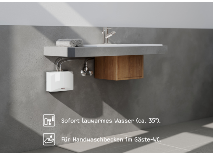 Actual product image Stiebel Eltron DNM 6 Mini instantaneous water heater for hand basin only, 5.7 kW, without plug, fixed connection