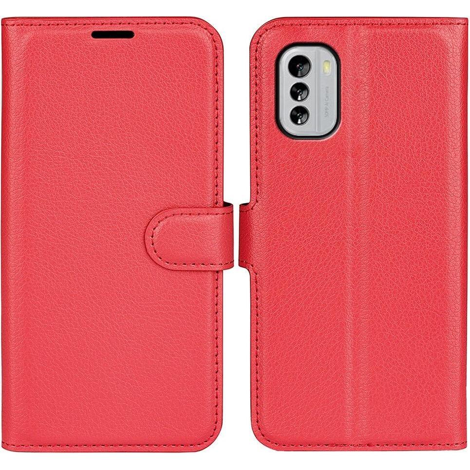 Cover-Discount Nokia G60 - Leder Etui Hülle rot (Nokia G60), Smartphone Hülle, Rot