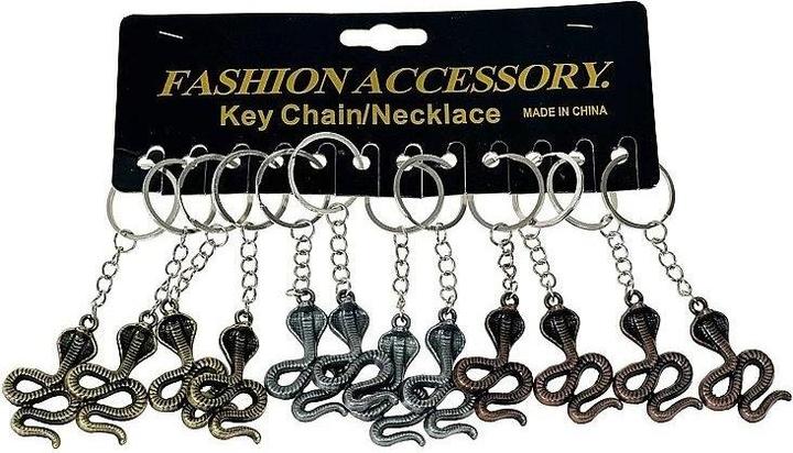 Actual product image Adar Schlangen-Schlüsselanhänger aus Metall (12 Stück)