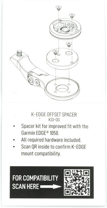 Actual product image K-Edge Garmin EDGE 1050 Off-Set Spacer