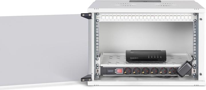 Actual product image Digitus 19" Netzwerk-Set, 7HE Wandgehäuse und Zubehör, gr SOHO PRO Version (7 RU, 19 inch rack)