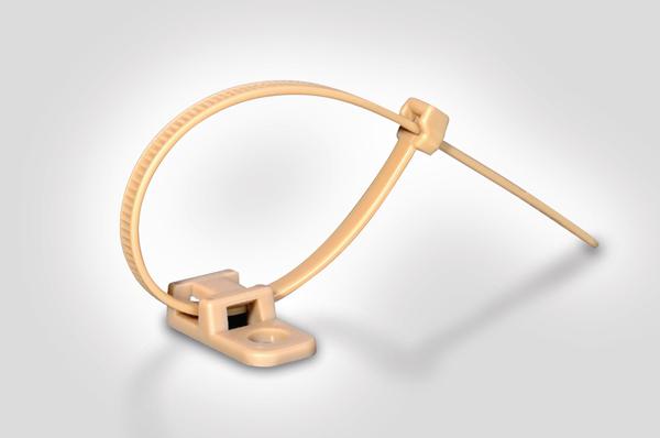 Actual product image HellermannTyton SCREW 20.4 x 10.2 CTAM1 PEEK BGE 100 pcs (Plastic cable ties, 20.50 mm, 100 pcs.)