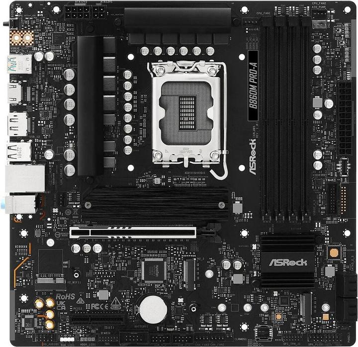 AsRock B860M Pro-A DDR5 Intel S detailhandel (LGA 1851, Intel B860, Micro ATX (mATX))