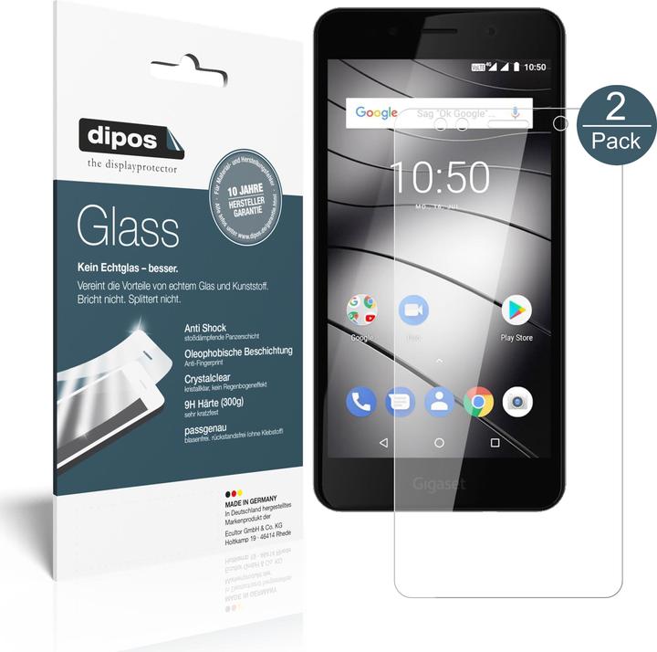 Dipos 2X Pellicola Protettiva Crystalclear Per Gigaset GS180 - Made In Germany, Anti Graffio