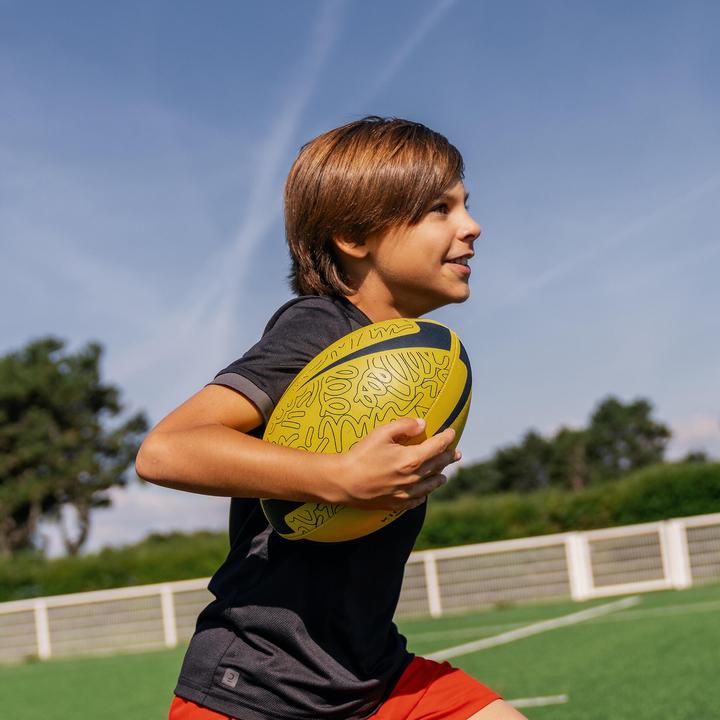 Image du produit Decathlon Kids' Beginner Size 3 Ballon de rugby R100 - Jaune