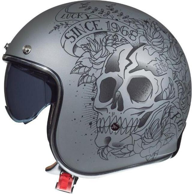 MT Helmets, Motorradhelm, Le Mans 2 SV Skull & Roses A2 (55 - 56 cm, S)