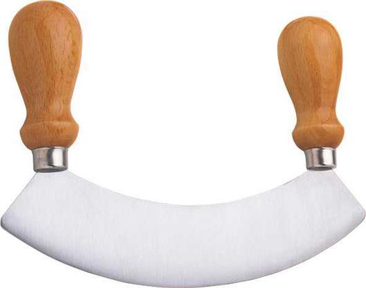 Produktbild Schwarz Kitchen Doppel-Wiegemesser mit Buchenholz-Griffen (15 cm)