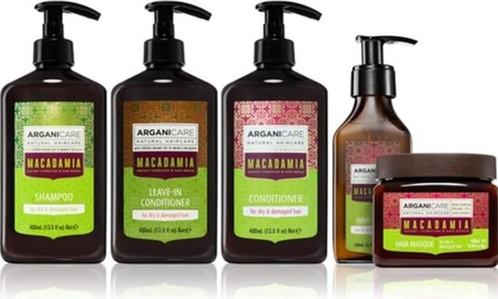 Image du produit Arganicare Macadamia Set - Coffret de soins capillaires pour cheveux abîmés et secs (Kit de soins capillaires)