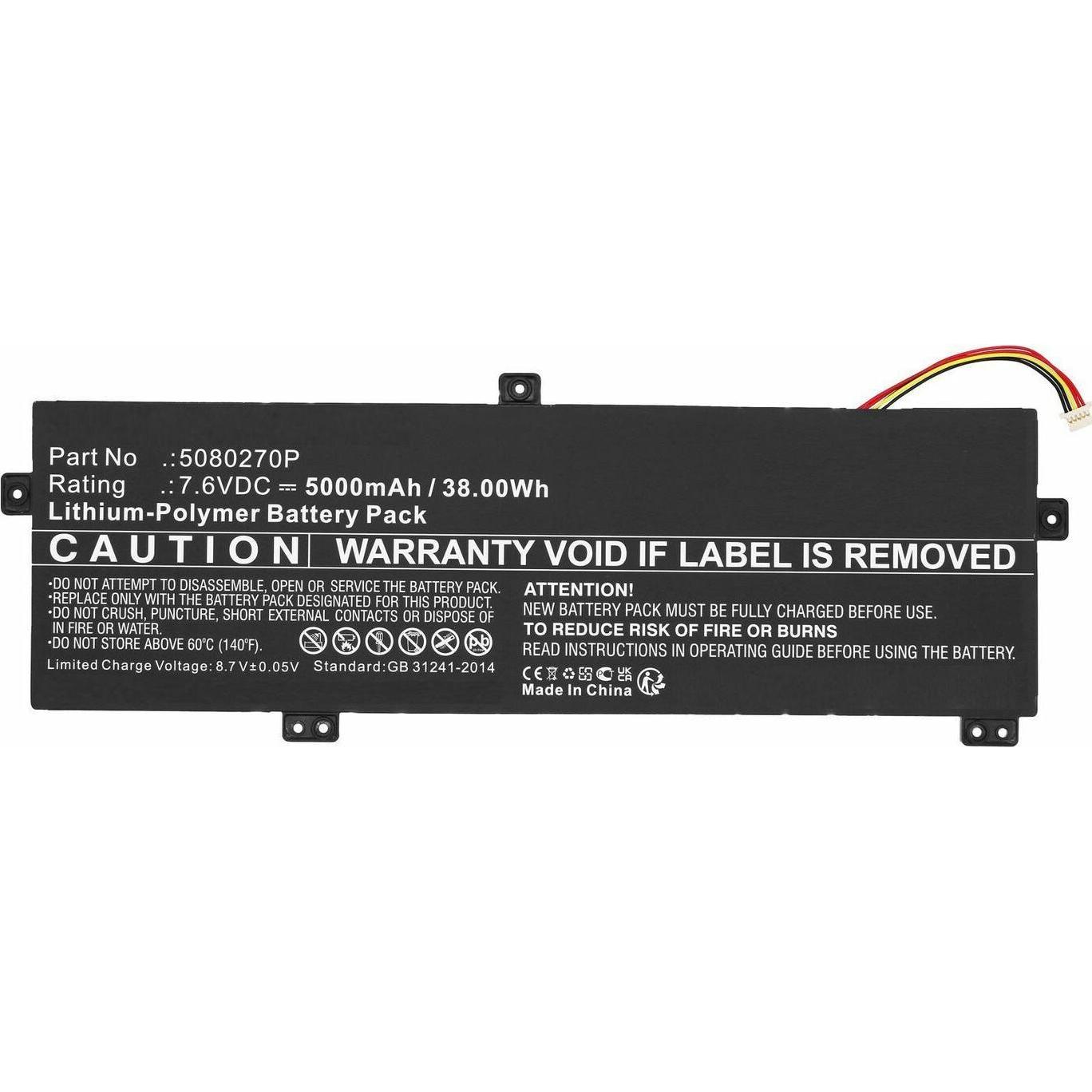 CoreParts Battery for Gateway Notebook (5200 mAh), Notebook Akku, Schwarz