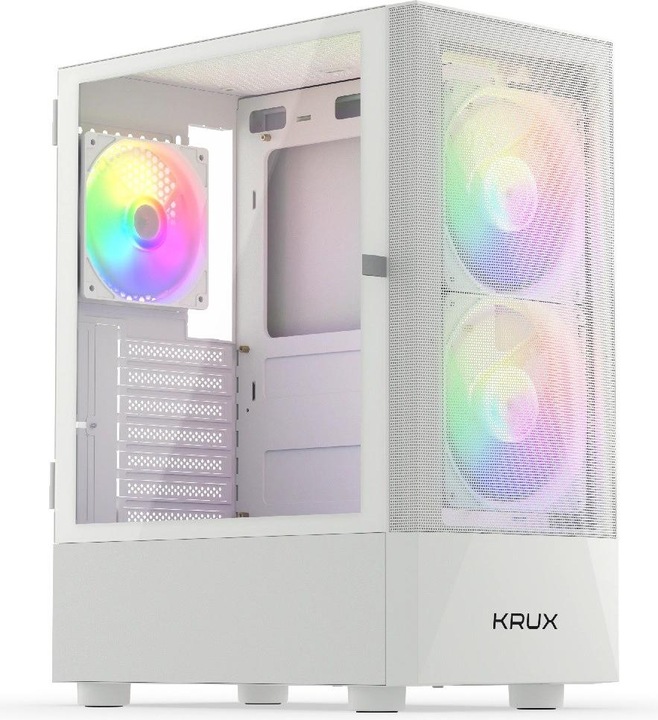 Actual product image Krux Vako White RGB (KRXD005) (ATX, Micro-ITX, mATX)