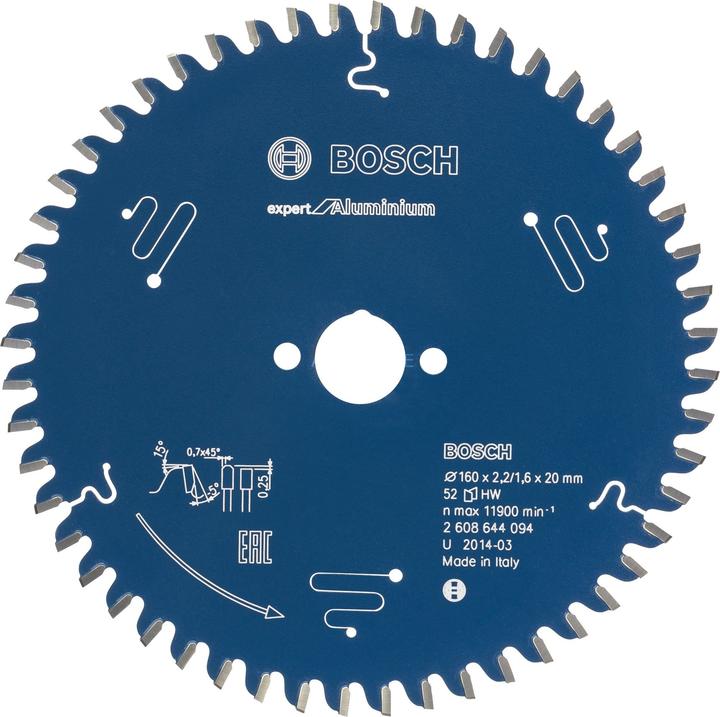 Productafbeelding Bosch Professional Zubehör Kreissägeblatt Expert for Aluminium