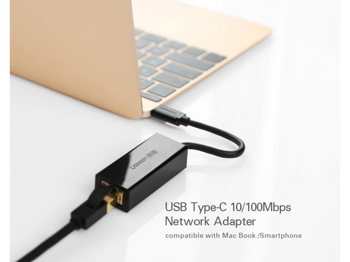 Produktbild Ugreen USB-C auf Ethernet Adapter für Smartphones & Tablets (USB-C, RJ45, RJ45 (1x))