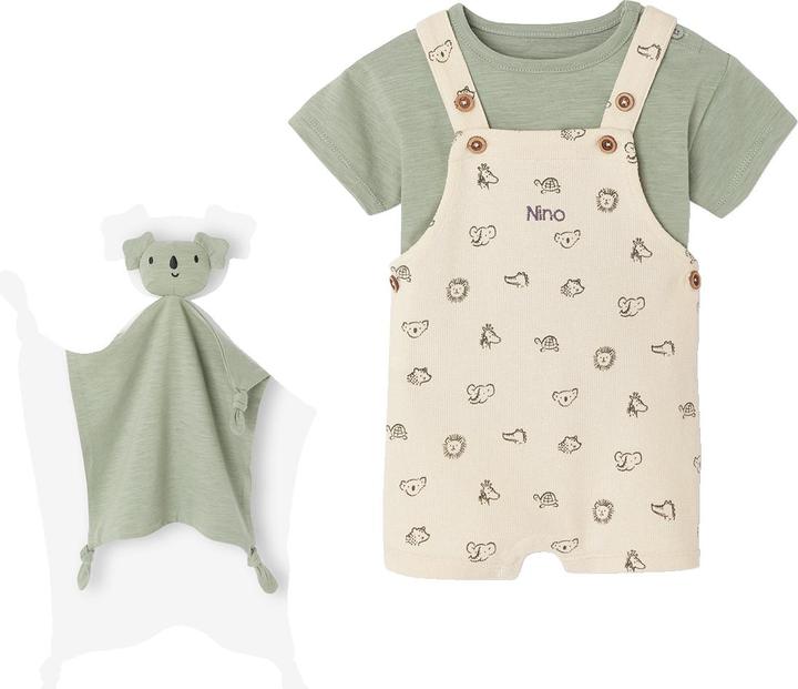 Actual product image Vertbaudet Baby Geschenk-Set: T-Shirt, Latzshorts & Schmusetuch (86)