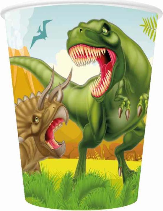 Produktbild Partystrolche Dinosaurier Party Becher T Rex (8 x)