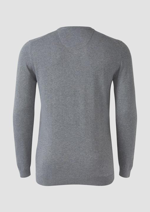 Produktbild s.Oliver Strickpullover Strickpullover mit Logo-Stickerei (XXL)