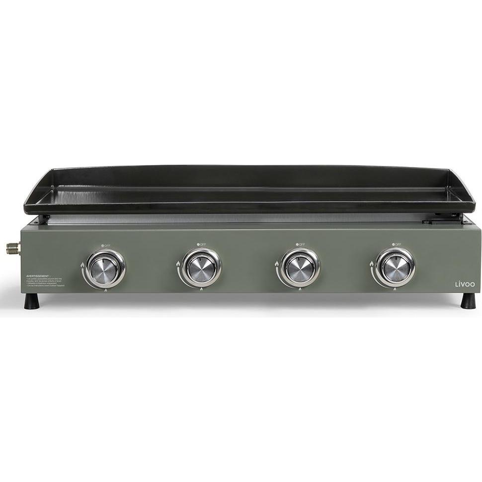 Livoo, Gasgrill, Plancha-gaz-4-Brenner (10 kW)