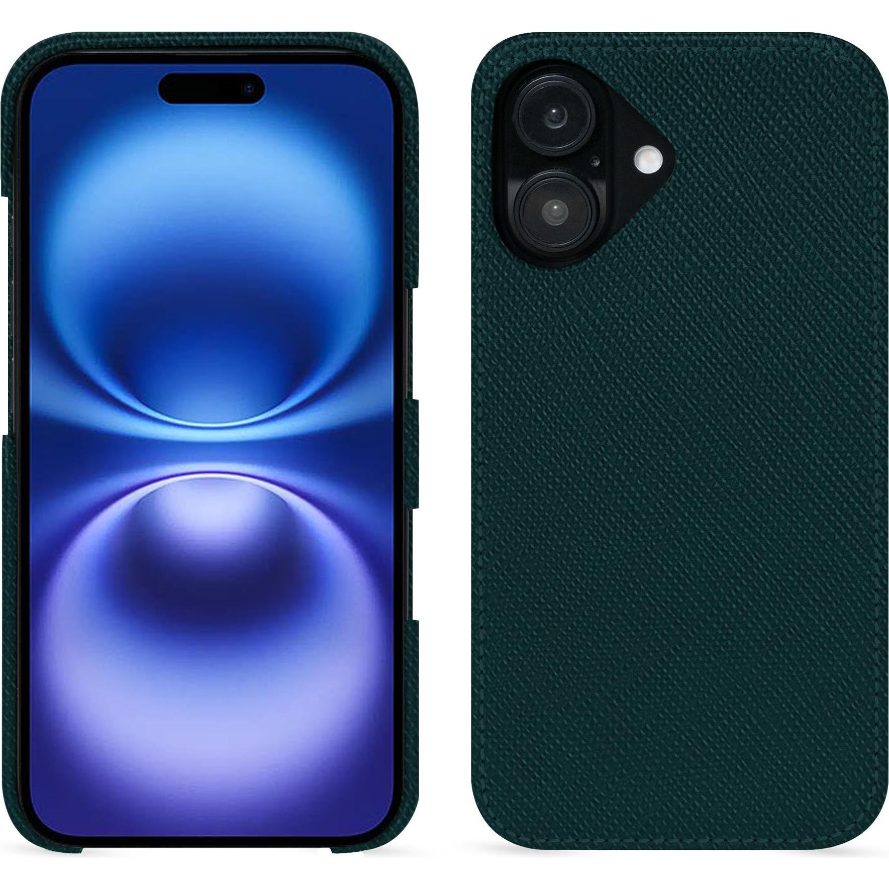 Noreve Lederschutzhülle (Apple iPhone 16), Smartphone Hülle, Grün