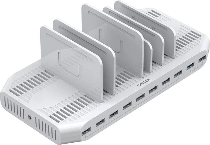 Produktbild Unitek STACJA ŁADUJĄCA 10X USB 2.4A 60W BIAŁA (60 W, 10 Ports)