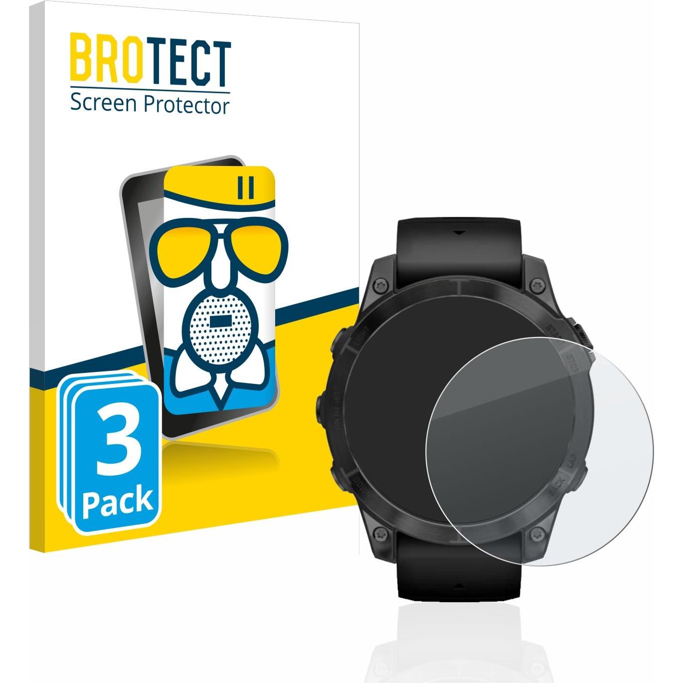 BROTECT AirGlass Panzerglasfolie Matt, Smartwatch Schutzfolie, Grau