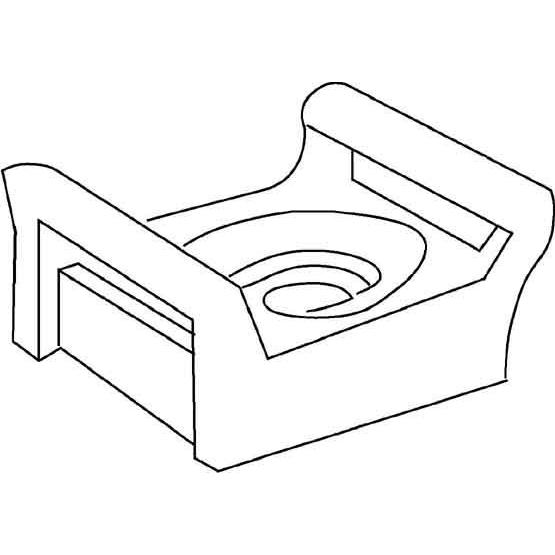 Thumbnail - Kleinhuis, Kabelbinder, HKL 718 Schraubsockel natur für Kabelbinder bis B=12,5mm (22 mm, 50 Stk.)