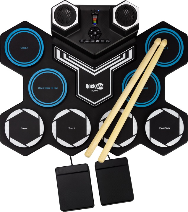 Produktbild PDT RockJam Roll Up Drum Kit Bluetooth (E-Drum)