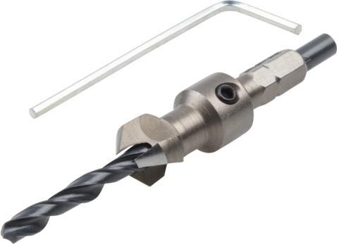 Actual product image wolfcraft 1 pilot drill with countersink, S=6-kt., ø4.5-12