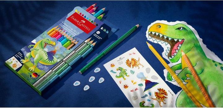 Image du produit Faber-Castell Coffret de crayons de couleur 10+3ST Colour Grip Dino (13x)