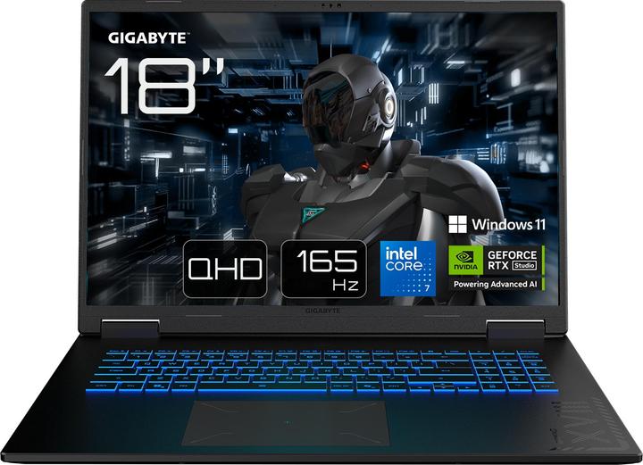 Produktbild Gigabyte GAMING A18 PRO DXJG3DEBC4SH Intel Core 7 QHD SSD - 1.000 GB - 12 GB (18", 1000 GB, 32 GB, DE)