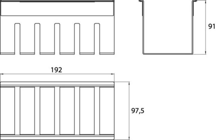 Produktbild Emco liaison Korb (Reling) 184500101 hoch, 192x91x97.5mm, chrom chrom hoch, 192x91x97.5mm