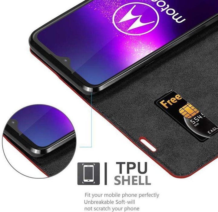 Produktbild Cadorabo Book Invisible Magnet Cover (Motorola One Macro)