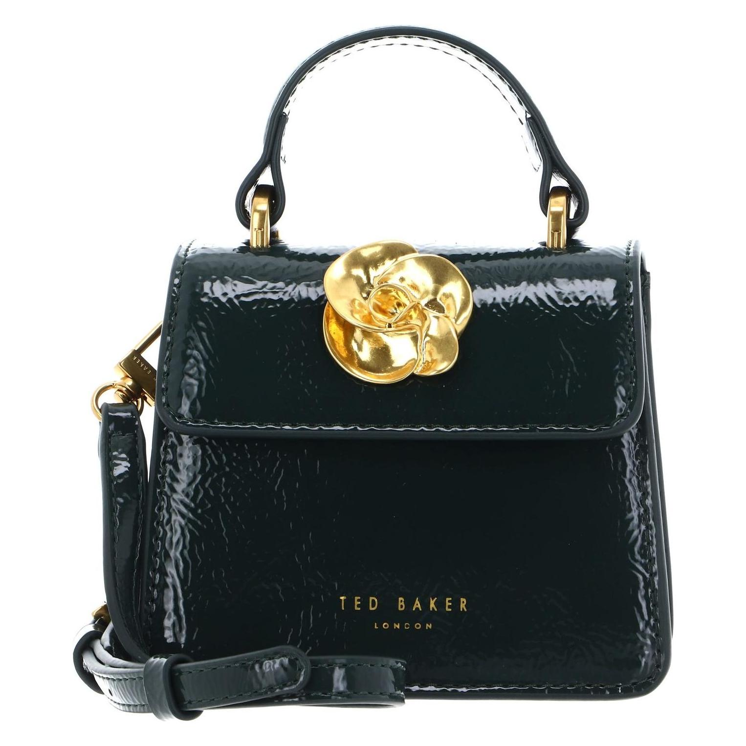 Ted Baker, Damen, Handtasche, Roselah Rose Detail Square Mini Top Handle Bag, Grün