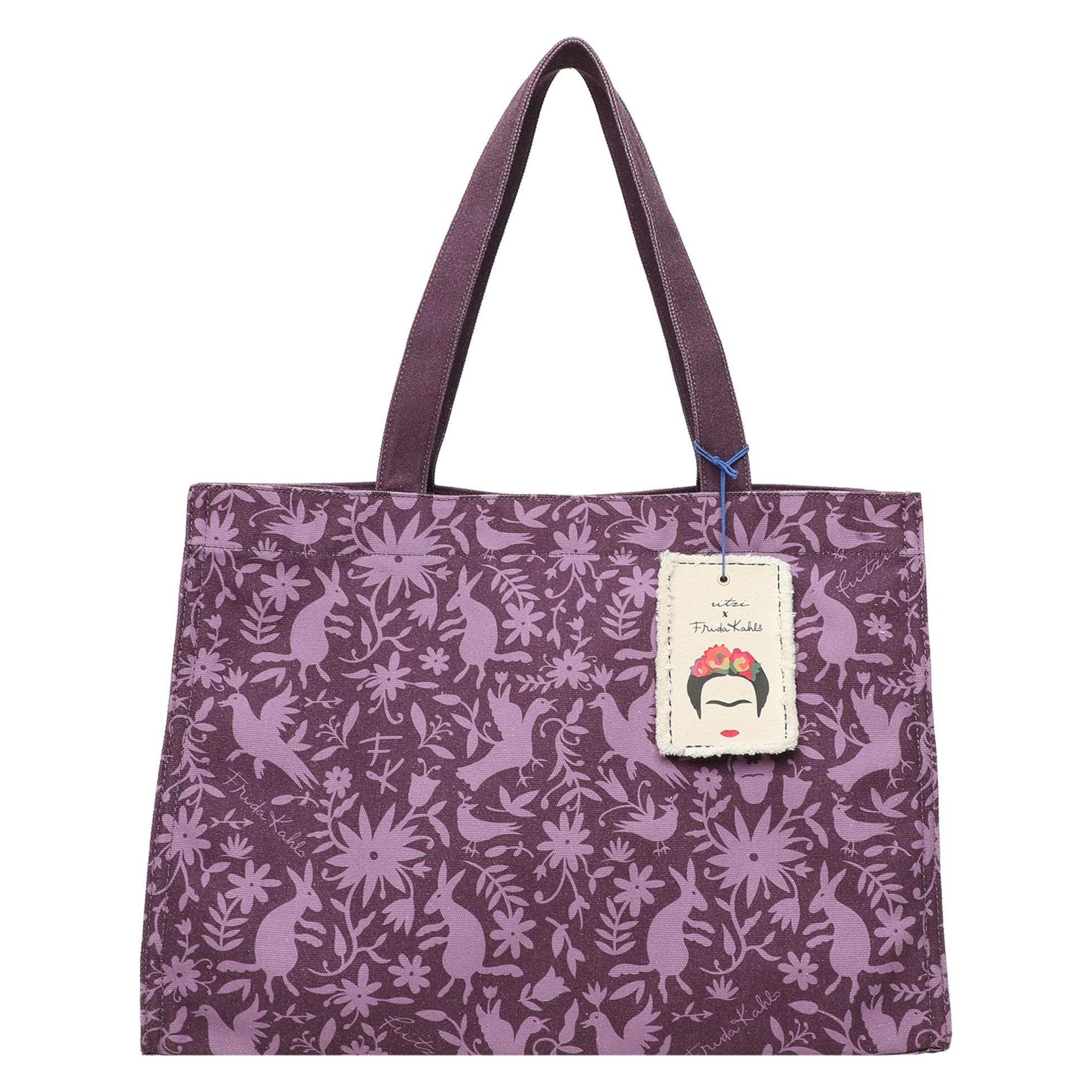 Fritzi Aus Preußen, Damen, Handtasche, Fritzi X Frida Kahlo Easy01 Limited Shopper Tasche 46.5 Cm, Violett