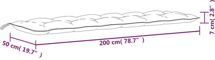 Actual product image vidaXL Alfredo (200 x 50 x 7 cm)