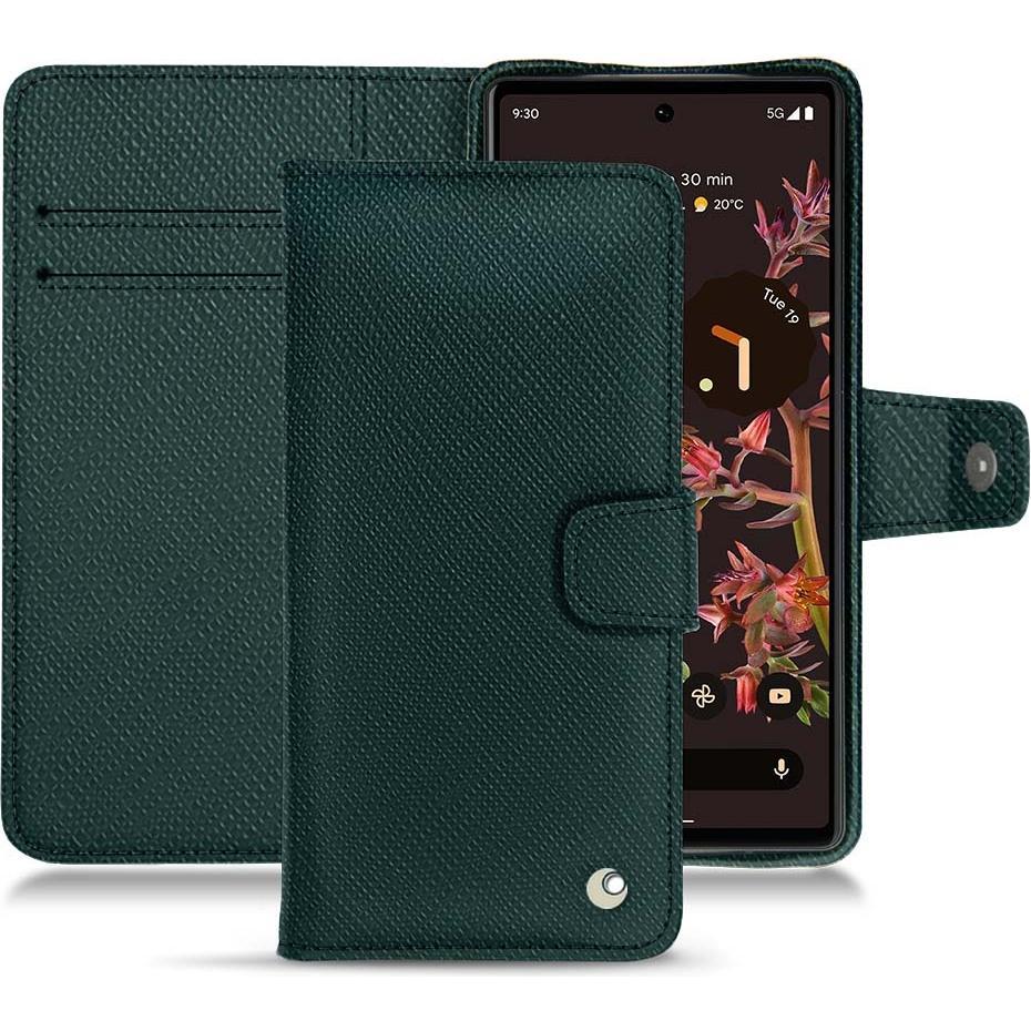 Thumbnail - Noreve Lederschutzhülle Wallet (Google Pixel 6), Smartphone Hülle, Grün