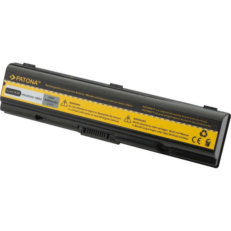 Patona 2157 (6 cubicoli, 4400 mAh), Batteria per notebook, Nero